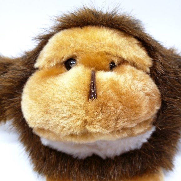 Chunky Baby Plush Orangutan Monkey Brown Stuffed Animal 5" - Picture 5 of 7
